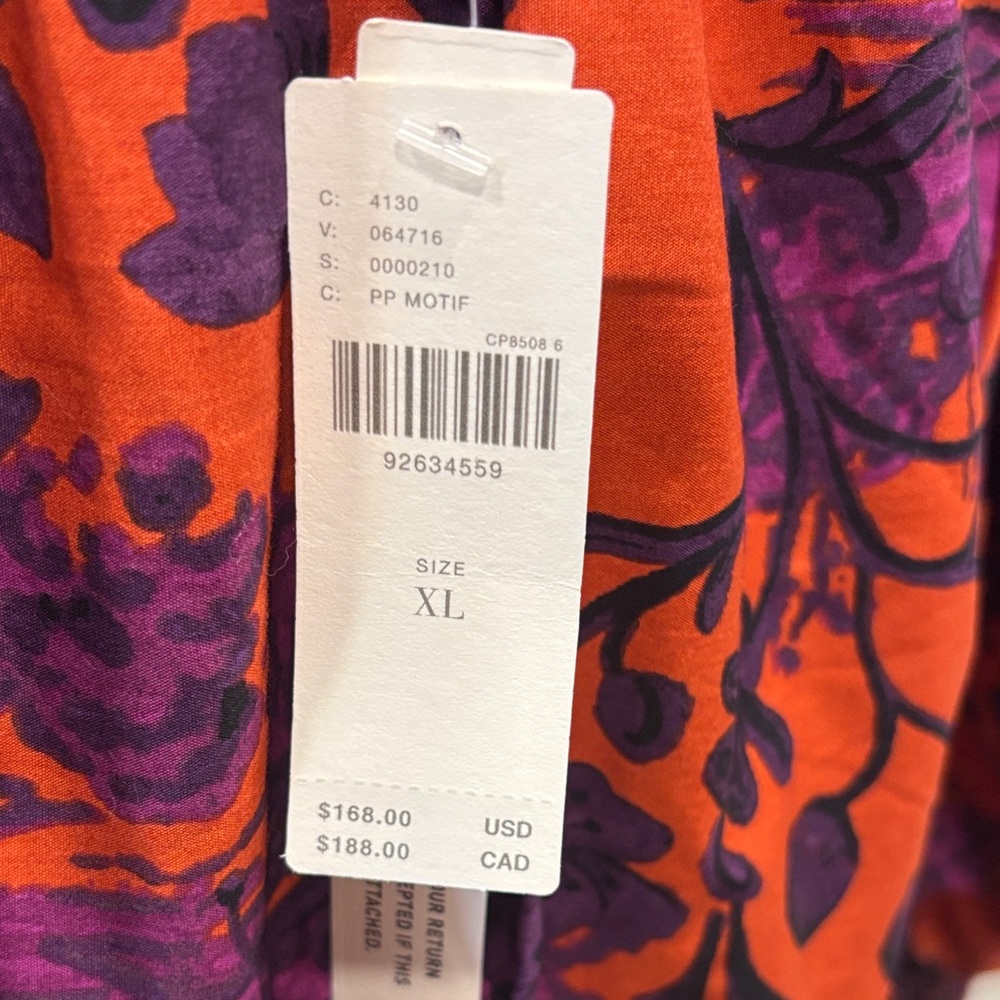 Anthropologie Orange and Purple Maxi Dress - Picture 8 of 10
